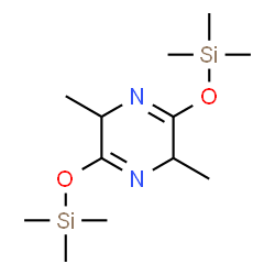 ChemSpider 2D Image | 2,5-Dimethyl-3,6-bis[(trimethylsilyl)oxy]-2,5-dihydropyrazine  | C12H26N2O2Si2