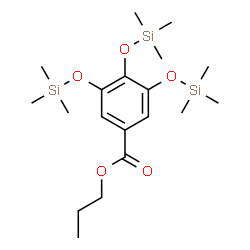 ChemSpider 2D Image | Propyl 3,4,5-tris[(trimethylsilyl)oxy]benzoate | C19H36O5Si3