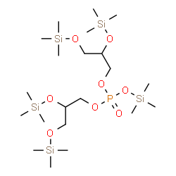 ChemSpider 2D Image | Bis{2,3-bis[(trimethylsilyl)oxy]propyl} trimethylsilyl phosphate | C21H55O8ψ5