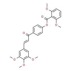 ChemSpider 2D Image | 4-[(2E)-3-(3,4,5-Trimethoxyphenyl)-2-propenoyl]phenyl 2,6-dimethoxybenzoate | C27H26O8