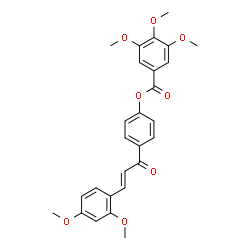 ChemSpider 2D Image | 4-[(2E)-3-(2,4-Dimethoxyphenyl)-2-propenoyl]phenyl 3,4,5-trimethoxybenzoate | C27H26O8