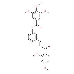 ChemSpider 2D Image | 3-[(1E)-3-(2,4-Dimethoxyphenyl)-3-oxo-1-propen-1-yl]phenyl 3,4,5-trimethoxybenzoate | C27H26O8