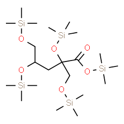 ChemSpider 2D Image | Trimethylsilyl 3-deoxy-2,4,5-tris-O-(trimethylsilyl)-2-c-([(trimethylsilyl)oxy]methyl)pentonate | C21H52O6Si5