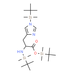ChemSpider 2D Image | Dimethyl(2-methyl-2-propanyl)silyl N,1-bis[dimethyl(2-methyl-2-propanyl)silyl]histidinate | C24H51N3O2Si3