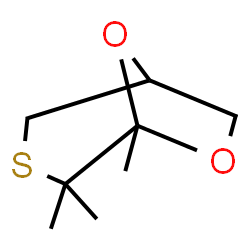 ChemSpider 2D Image | 4,4,5-Trimethyl-6,8-dioxa-3-thiabicyclo[3.2.1]octane | C8H14O2S