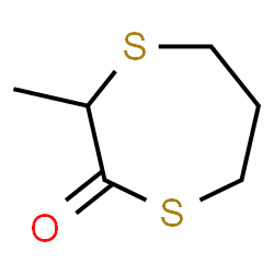 ChemSpider 2D Image | 3-Methyl-1,4-dithiepan-2-one | C6H10OS2