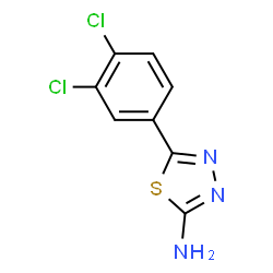 ChemSpider 2D Image | 5-(3,4-Dichlorophenyl)-1,3,4-thiadiazol-2-amine | C8H5Cl2N3S