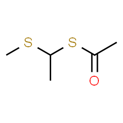 ChemSpider 2D Image | S-[1-(Methylsulfanyl)ethyl] ethanethioate  | C5H10OS2