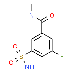 ChemSpider 2D Image | 3-Fluoro-N-methyl-5-sulfamoylbenzamide | C8H9FN2O3S