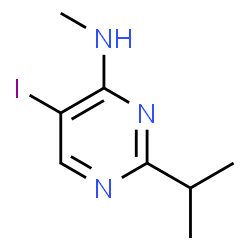 ChemSpider 2D Image | 5-Iodo-2-isopropyl-N-methyl-4-pyrimidinamine | C8H12IN3
