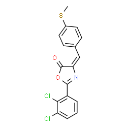 ChemSpider 2D Image | (4E)-2-(2,3-Dichlorophenyl)-4-[4-(methylsulfanyl)benzylidene]-1,3-oxazol-5(4H)-one | C17H11Cl2NO2S