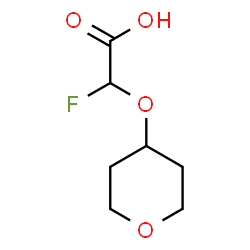 ChemSpider 2D Image | Fluoro(tetrahydro-2H-pyran-4-yloxy)acetic acid | C7H11FO4