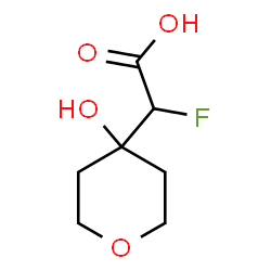 ChemSpider 2D Image | Fluoro(4-hydroxytetrahydro-2H-pyran-4-yl)acetic acid | C7H11FO4