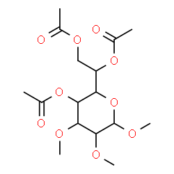 ChemSpider 2D Image | Methyl 4,6,7-tri-O-acetyl-2,3-di-O-methylheptopyranoside | C16H26O10