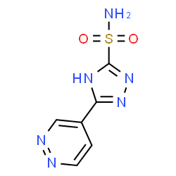 ChemSpider 2D Image | 5-(4-Pyridazinyl)-4H-1,2,4-triazole-3-sulfonamide | C6H6N6O2S