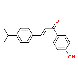 ChemSpider 2D Image | (2E)-1-(4-Hydroxyphenyl)-3-(4-isopropylphenyl)-2-propen-1-one | C18H18O2