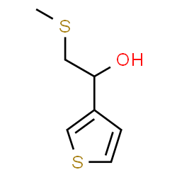 ChemSpider 2D Image | 2-(Methylsulfanyl)-1-(3-thienyl)ethanol | C7H10OS2