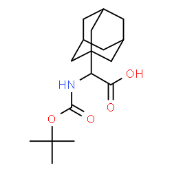 ChemSpider 2D Image | Adamantan-1-yl({[(2-methyl-2-propanyl)oxy]carbonyl}amino)acetic acid | C17H27NO4