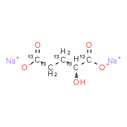 ChemSpider 2D Image | 2-Hydroxyglutarate-13C5 | 13C5H6Na2O5