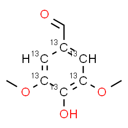ChemSpider 2D Image | 4-Hydroxy-3,5-dimethoxy(~13~C_6_)benzaldehyde | C313C6H10O4