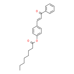 ChemSpider 2D Image | 4-[(1E)-3-Oxo-3-phenyl-1-propen-1-yl]phenyl octanoate | C23H26O3