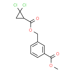 ChemSpider 2D Image | Methyl 3-({[(2,2-dichlorocyclopropyl)carbonyl]oxy}methyl)benzoate | C13H12Cl2O4
