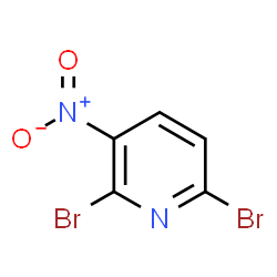ChemSpider 2D Image | 2,6-Dibromo-3-nitropyridine | C5H2Br2N2O2