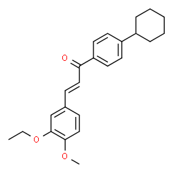 ChemSpider 2D Image | (2E)-1-(4-Cyclohexylphenyl)-3-(3-ethoxy-4-methoxyphenyl)-2-propen-1-one | C24H28O3