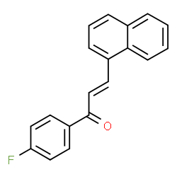 ChemSpider 2D Image | (2E)-1-(4-Fluorophenyl)-3-(1-naphthyl)-2-propen-1-one | C19H13FO