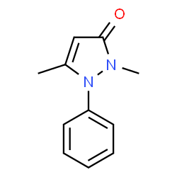 ChemSpider 2D Image | 2,5-Dimethyl-1-phenyl-1,2-dihydro-pyrazol-3-one | C11H12N2O