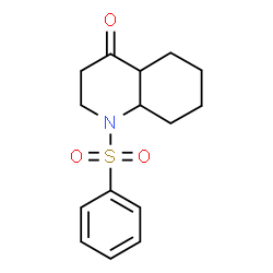 ChemSpider 2D Image | Quinolin-4-one, perhydro-1-phenylsulfonyl- | C15H19NO3S