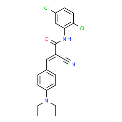 ChemSpider 2D Image | (2E)-2-Cyano-N-(2,5-dichlorophenyl)-3-[4-(diethylamino)phenyl]acrylamide | C20H19Cl2N3O