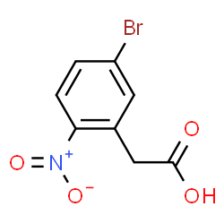 ChemSpider 2D Image | 5-bromo-2-nitroBenzeneacetic acid | C8H6BrNO4