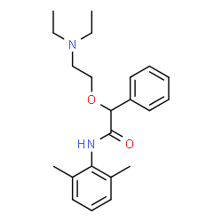ChemSpider 2D Image | 2-[2-(Diethylamino)ethoxy]-N-(2,6-dimethylphenyl)-2-phenylacetamide | C22H30N2O2
