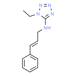 ChemSpider 2D Image | 1-Ethyl-N-[(2E)-3-phenyl-2-propen-1-yl]-1H-tetrazol-5-amine | C12H15N5