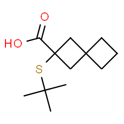 ChemSpider 2D Image | 2-[(2-Methyl-2-propanyl)sulfanyl]spiro[3.3]heptane-2-carboxylic acid | C12H20O2S