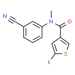 ChemSpider 2D Image | N-(3-Cyanophenyl)-5-iodo-N-methyl-3-thiophenecarboxamide | C13H9IN2OS