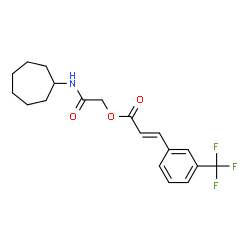 ChemSpider 2D Image | 2-(Cycloheptylamino)-2-oxoethyl (2E)-3-[3-(trifluoromethyl)phenyl]acrylate | C19H22F3NO3