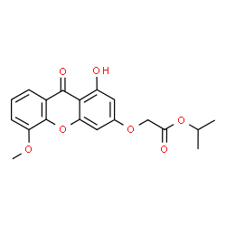 ChemSpider 2D Image | Isopropyl [(1-hydroxy-5-methoxy-9-oxo-9H-xanthen-3-yl)oxy]acetate | C19H18O7