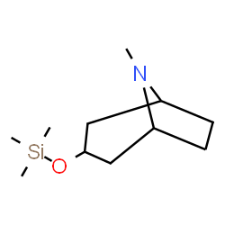 ChemSpider 2D Image | 8-Methyl-3-[(trimethylsilyl)oxy]-8-azabicyclo[3.2.1]octane | C11H23NOSi