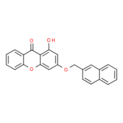 ChemSpider 2D Image | 1-Hydroxy-3-(2-naphthylmethoxy)-9H-xanthen-9-one | C24H16O4