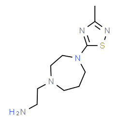 ChemSpider 2D Image | 2-[4-(3-Methyl-1,2,4-thiadiazol-5-yl)-1,4-diazepan-1-yl]ethanamine | C10H19N5S