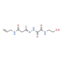 ChemSpider 2D Image | (3E)-N-Allyl-3-({[(2-hydroxyethyl)amino](oxo)acetyl}hydrazono)butanamide | C11H18N4O4