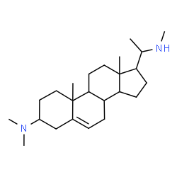 ChemSpider 2D Image | N~3~,N~3~,N~20~-Trimethylpregn-5-ene-3,20-diamine | C24H42N2