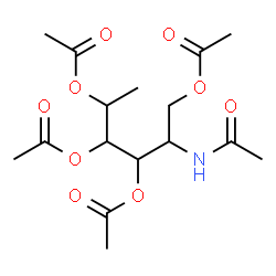ChemSpider 2D Image | 2-Acetamido-1,3,4,5-tetra-O-acetyl-2,6-dideoxyhexitol | C16H25NO9