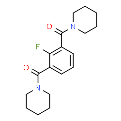 ChemSpider 2D Image | Benzene, 2-fluoro-1,3-bis(1-piperidylcarbonyl)- | C18H23FN2O2