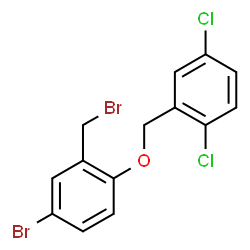 ChemSpider 2D Image | 4-Bromo-2-(bromomethyl)-1-[(2,5-dichlorobenzyl)oxy]benzene | C14H10Br2Cl2O