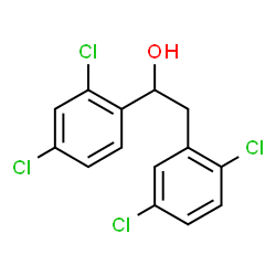 ChemSpider 2D Image | 1-(2,4-Dichlorophenyl)-2-(2,5-dichlorophenyl)ethanol | C14H10Cl4O