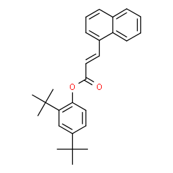 ChemSpider 2D Image | 2,4-Bis(2-methyl-2-propanyl)phenyl (2E)-3-(1-naphthyl)acrylate | C27H30O2