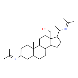 ChemSpider 2D Image | 3,20-Bis(isopropylideneamino)pregnan-18-ol | C27H46N2O